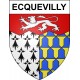 Ecquevilly Sticker wappen, gelsenkirchen, augsburg, klebender aufkleber