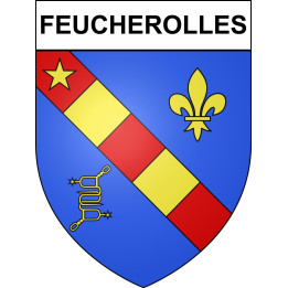 Stickers coat of arms Feucherolles adhesive sticker