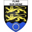 Flins-sur-Seine 78 ville sticker blason écusson autocollant adhésif