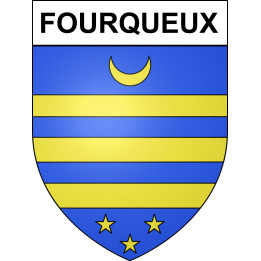 Fourqueux 78 ville sticker blason écusson autocollant adhésif