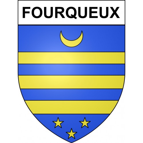 Fourqueux 78 ville sticker blason écusson autocollant adhésif