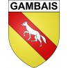Gambais 78 ville sticker blason écusson autocollant adhésif