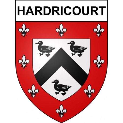 Hardricourt 78 ville sticker blason écusson autocollant adhésif
