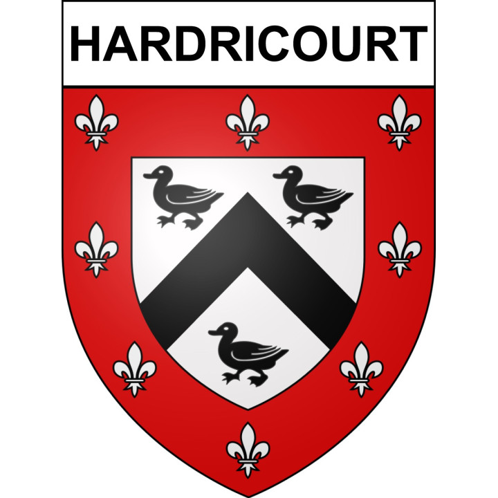 Stickers coat of arms Hardricourt adhesive sticker