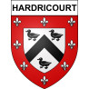Pegatinas escudo de armas de Hardricourt adhesivo de la etiqueta engomada