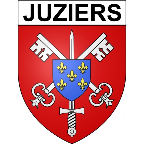 Juziers 78 ville sticker blason écusson autocollant adhésif