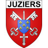 Pegatinas escudo de armas de Juziers adhesivo de la etiqueta engomada