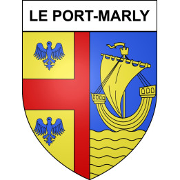 Le Port-Marly Sticker wappen, gelsenkirchen, augsburg, klebender aufkleber