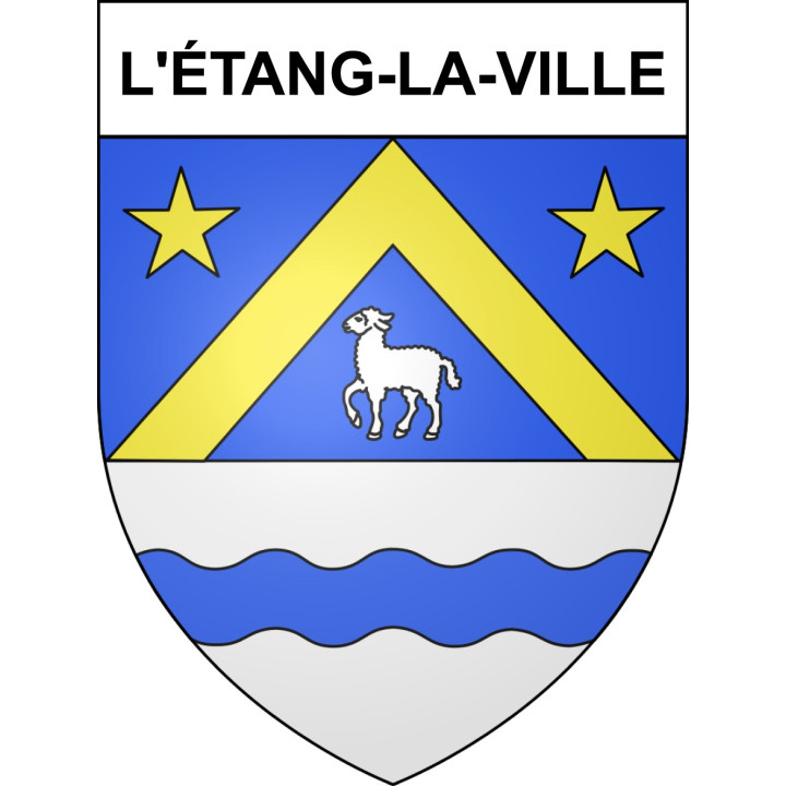 L'étang-la-Ville 78 ville sticker blason écusson autocollant adhésif
