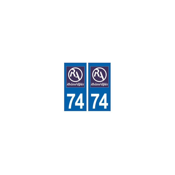 74 Haute Savoie autocollant plaque