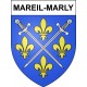 Pegatinas escudo de armas de Mareil-Marly adhesivo de la etiqueta engomada