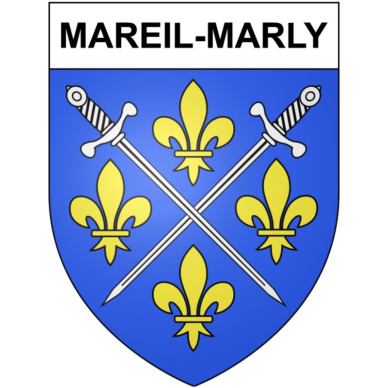 Mareil-Marly Sticker wappen, gelsenkirchen, augsburg, klebender aufkleber