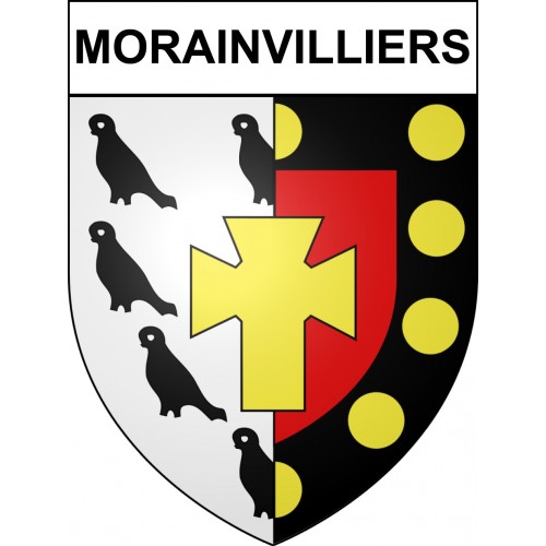 Morainvilliers Sticker wappen, gelsenkirchen, augsburg, klebender aufkleber