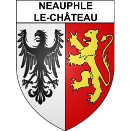 Pegatinas escudo de armas de Neauphle-le-Château adhesivo de la etiqueta engomada