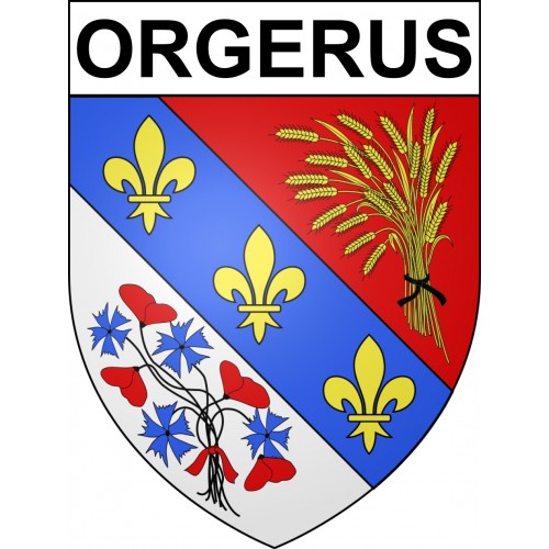 Orgerus 78 ville sticker blason écusson autocollant adhésif