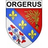 Pegatinas escudo de armas de Orgerus adhesivo de la etiqueta engomada