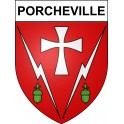 Stickers coat of arms Porcheville adhesive sticker