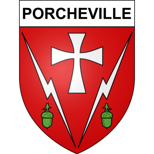Adesivi stemma Porcheville adesivo
