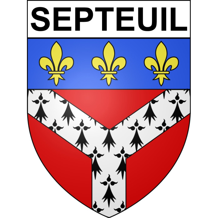 Septeuil 78 ville sticker blason écusson autocollant adhésif