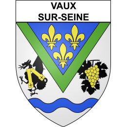 Pegatinas escudo de armas de Vaux-sur-Seine adhesivo de la etiqueta engomada