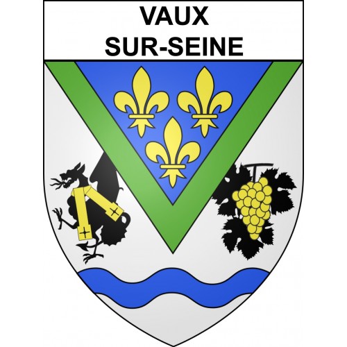 Vaux-sur-Seine 78 ville sticker blason écusson autocollant adhésif