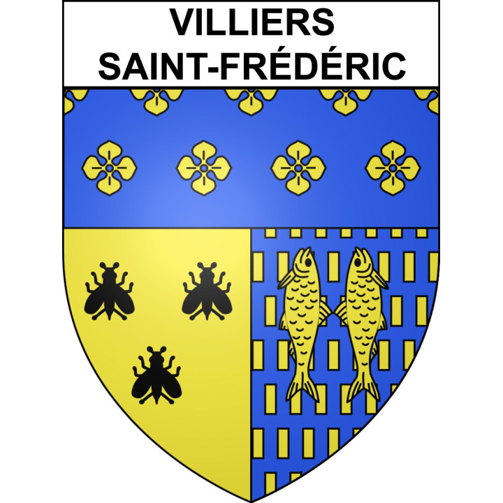 Villiers-Saint-Frédéric Sticker wappen, gelsenkirchen, augsburg, klebender aufkleber