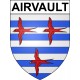 Pegatinas escudo de armas de Airvault adhesivo de la etiqueta engomada