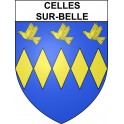 Celles-sur-Belle 79 ville sticker blason écusson autocollant adhésif