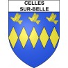 Celles-sur-Belle 79 ville sticker blason écusson autocollant adhésif