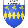 Stickers coat of arms Celles-sur-Belle adhesive sticker