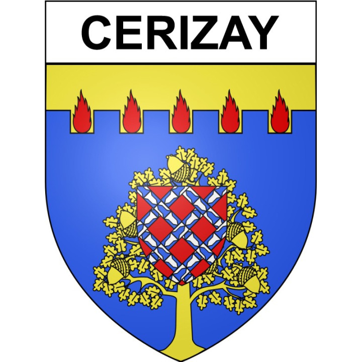 Stickers coat of arms Cerizay adhesive sticker