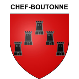 Chef-Boutonne Sticker wappen, gelsenkirchen, augsburg, klebender aufkleber