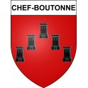 Stickers coat of arms Chef-Boutonne adhesive sticker