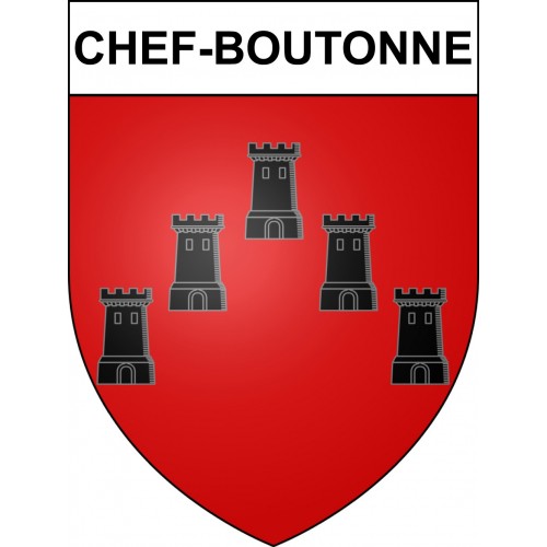 Stickers coat of arms Chef-Boutonne adhesive sticker