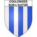 Coulonges-sur-l'Autize 79 ville sticker blason écusson autocollant adhésif