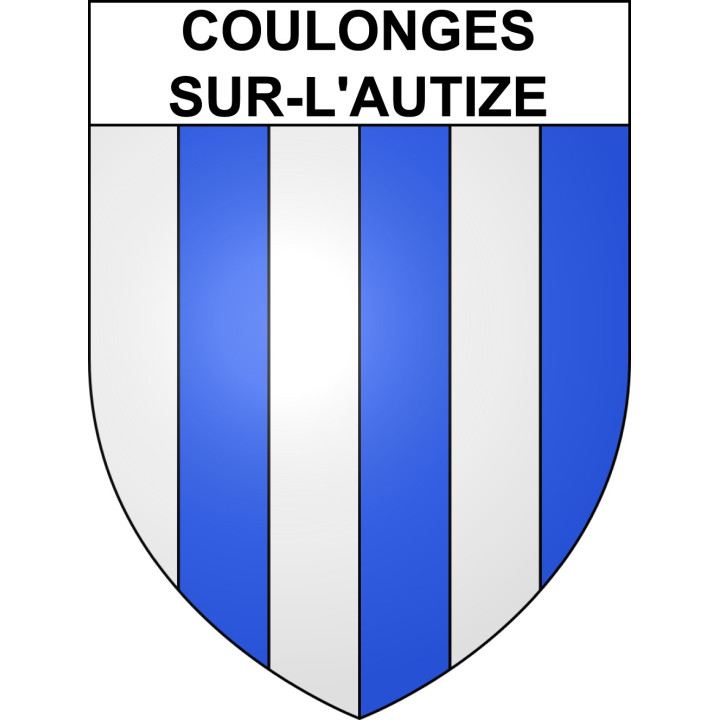 Coulonges-sur-l'Autize 79 ville sticker blason écusson autocollant adhésif