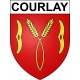 Pegatinas escudo de armas de Courlay adhesivo de la etiqueta engomada