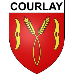 Courlay Sticker wappen, gelsenkirchen, augsburg, klebender aufkleber