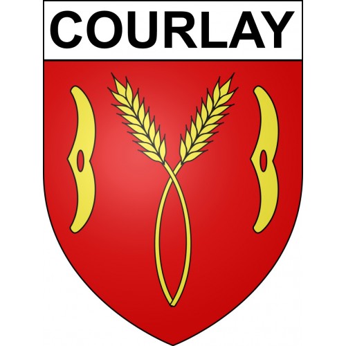 Courlay 79 ville sticker blason écusson autocollant adhésif