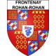 Pegatinas escudo de armas de Frontenay-Rohan-Rohan adhesivo de la etiqueta engomada