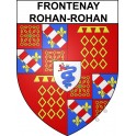Pegatinas escudo de armas de Frontenay-Rohan-Rohan adhesivo de la etiqueta engomada
