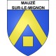 Pegatinas escudo de armas de Mauzé-sur-le-Mignon adhesivo de la etiqueta engomada