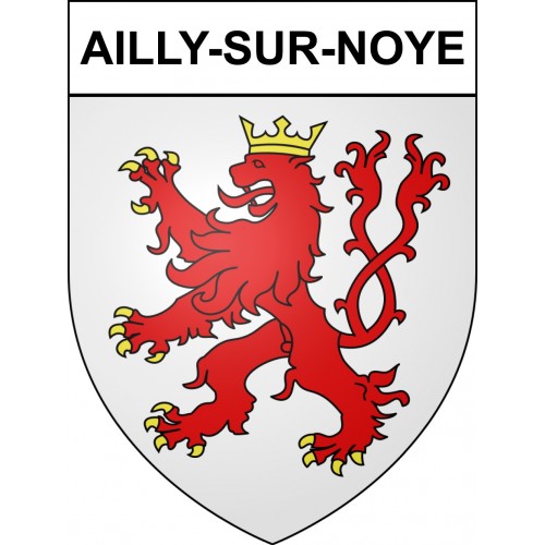 Ailly-sur-Noye 80 ville sticker blason écusson autocollant adhésif