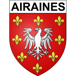 Airaines 80 ville sticker blason écusson autocollant adhésif
