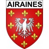 Airaines 80 ville sticker blason écusson autocollant adhésif