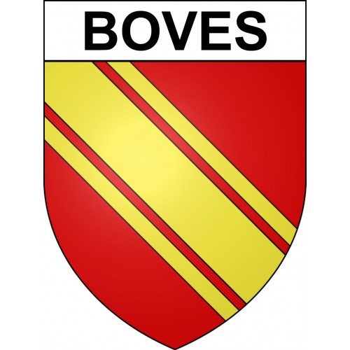 Boves 80 ville sticker blason écusson autocollant adhésif