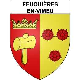 Feuquières-en-Vimeu 80 ville sticker blason écusson autocollant adhésif