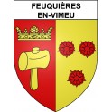 Feuquières-en-Vimeu 80 ville sticker blason écusson autocollant adhésif