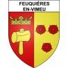 Pegatinas escudo de armas de Feuquières-en-Vimeu adhesivo de la etiqueta engomada