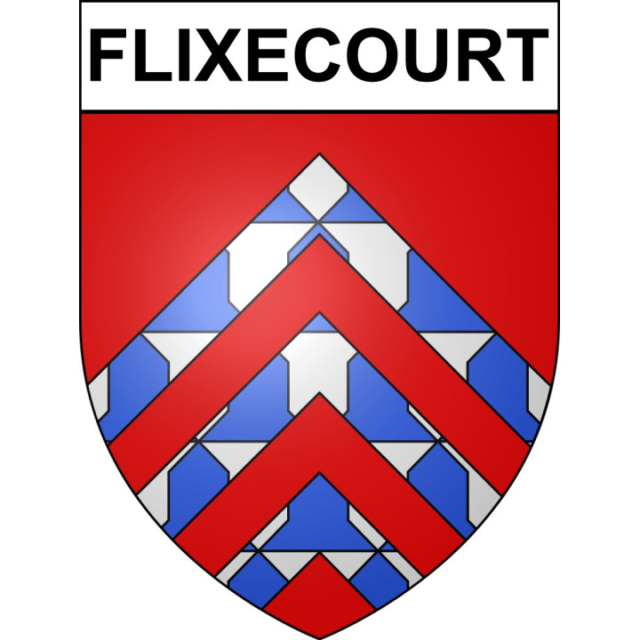 Flixecourt 80 ville sticker blason écusson autocollant adhésif